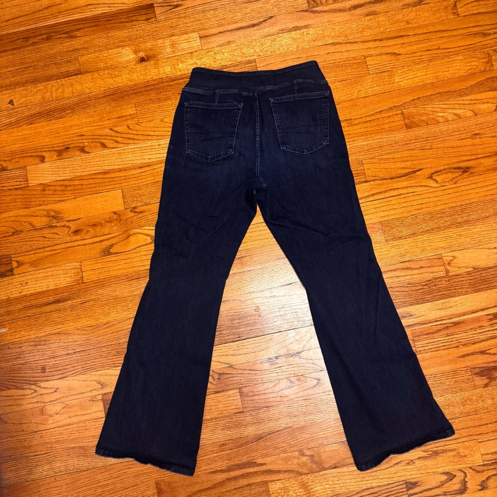 American Eagle Outfitters Dark Indigo Flare Jeans - Picture 2 of 3